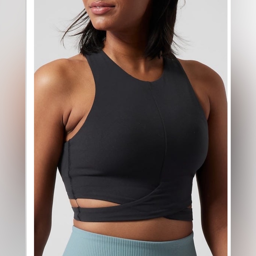 Athleta NWT Women’s Conscious Cut Out‎ Crop D-dd Size XS Color Black